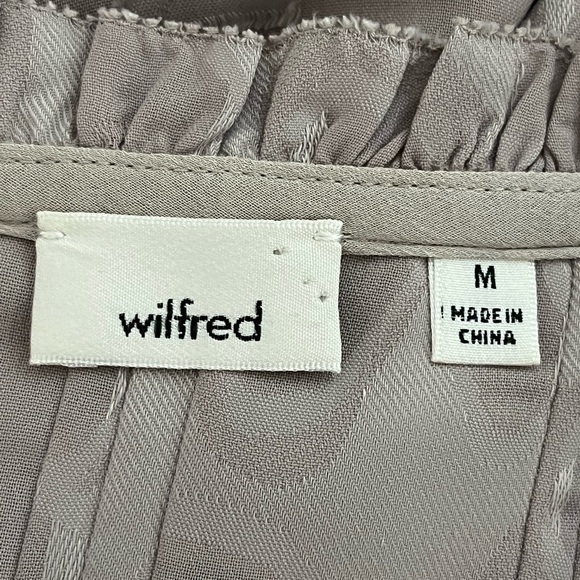 Wilfred Lourdes Long Sleeve Blouse Silk Taupe - Picture 10 of 12